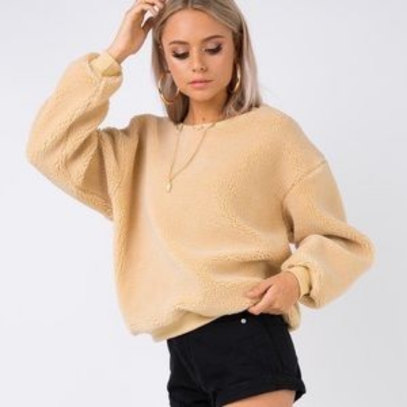 Princess Polly Sherpa Crewneck Sweater - Picture 1 of 5